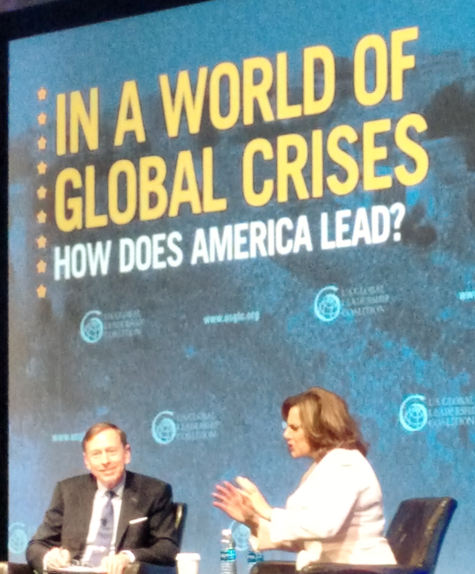 General Petraeus and KT McFarland discussing the US's involvement in the current state of global affairs