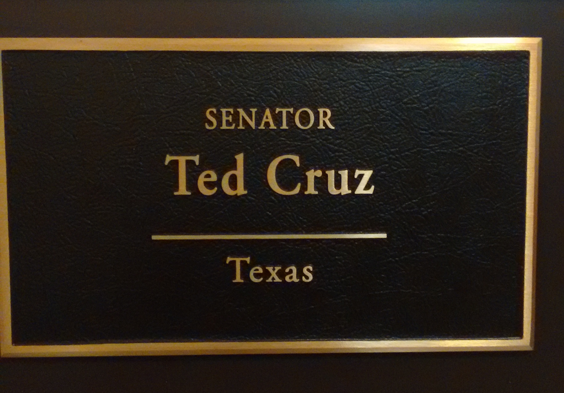 Outside the office of Senator Ted Cruz